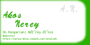 akos nerey business card